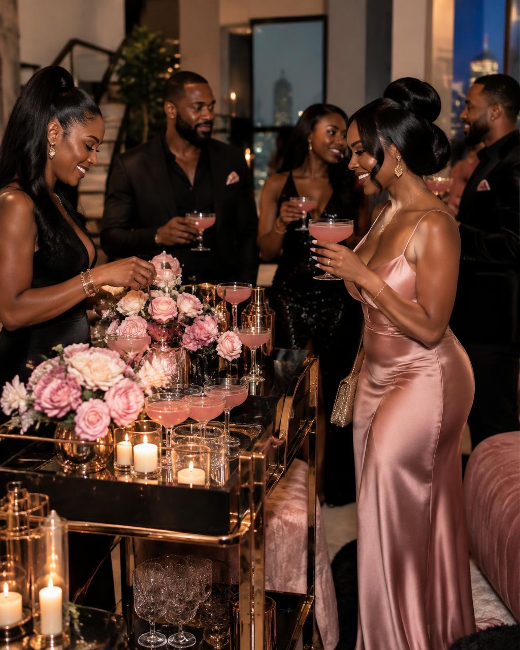 Private Parties celebration with elegant cocktails